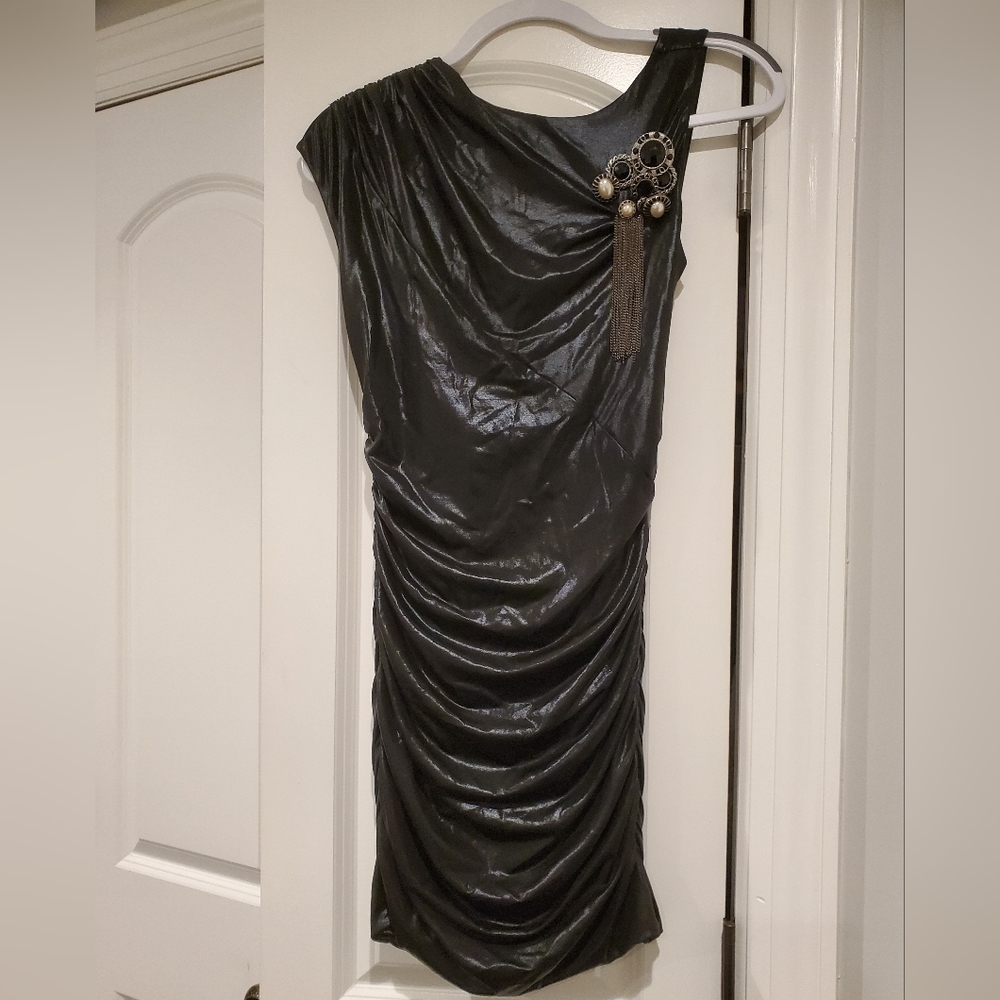 BEBE|Womens black shiny dress|Size small